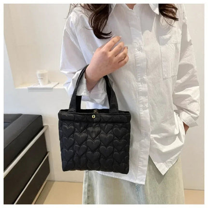 Puffer Shoulder Bag for Women Soft Down Cotton Padded Tote Handbag Purse Quilted Cross Body Bag Solid Color Bubbles Cloud Bag PlatiNum