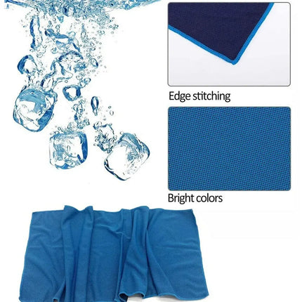 Asciugamano freddo avvolto in silicone circolare Asciugamano rinfrescante Asciugamani in microfibra ad asciugatura rapida Accessori da spiaggia Asciugamano Sport Fitness 1PC