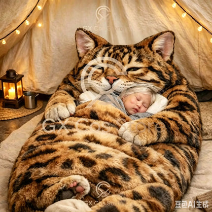 Giant Animal Sleeping Bag Comfortable Soft Warm Plush Bag Washable Cute Cat Envelope Sleeping Bag for Adults Winter Outdoor Use