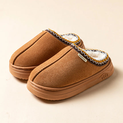 Fashion Winter Soft Sole Women's Slipper Boots Fuzzy Outdoor Casual Simple Anti-slip Indoor Warm Comfort Men Plush Home Shoes