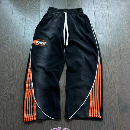 Streetwear Y2k Zipper Hoodie New Two Piece Set Hip Hop Digital Print Hooded Men Women Sweatshirts Drawstring Casual Sports Pant PlatiNum