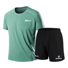 Abbigliamento sportivo da uomo di marca Casual di moda estiva camicia traspirante ad asciugatura rapida, pantaloncini, Set di due pezzi di nuovi vestiti da allenamento per il Tennis platinumshop