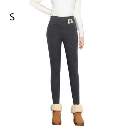 Women Leggings Fashion Wool Fleece Trousers High Waist Women Leggings Winter Thicken Leggings Cashmere Lambskin Warm Pants PlatiNum