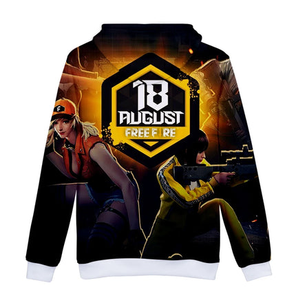 Cartoon Novelty Cute New Game FREE FIRE 3D print Hoodies Sweatshirts Men/Women Sweatshirt Fashion Casual Long Sleeve Pullovers