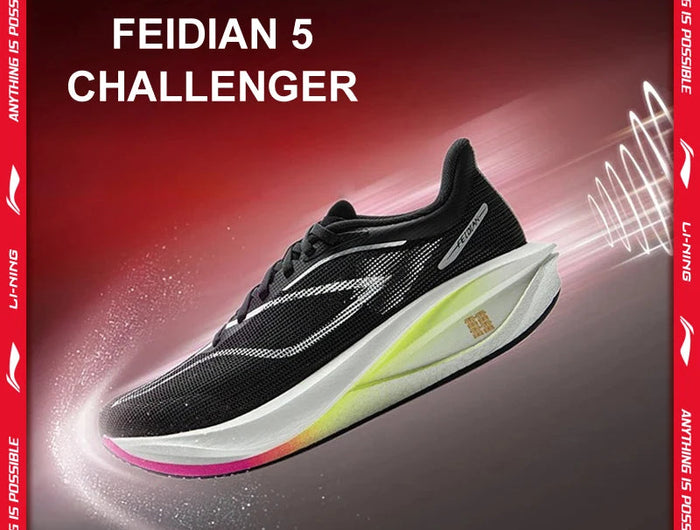 Li-Ning Women's FEIDIAN 5 CHALLENGER Racing Running Shoes CARBON-FIBER PLATE BOOM Cushion Sport Shoes Breathable Sneaker ARMV002 PlatiNum