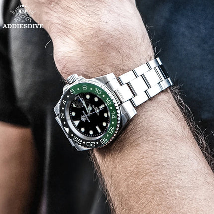 ADDIESDIVE Men's Watch NH35 Automatic Luxury Sapphire Crystal 200m Waterproof Luminous Date Stainless Watches Relogios Masculino
