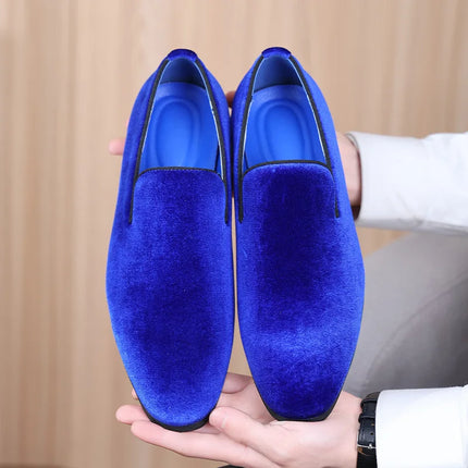 Nuove Scarpe Eleganti da Uomo in Pelle Nera, Blu e Rossa, Mocassini da Guida, Scarpe Formali da Cerimonia e Matrimonio, Calzature da Cerimonia