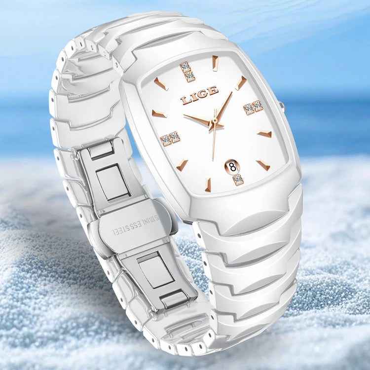 LIGE Orologio da Donna di Lusso alla Moda, Elegante e Semplice, in Acciaio Inossidabile, Casual, al Quarzo, con Calendario, Regalo Romantico per Signore, Novità platinumshop
