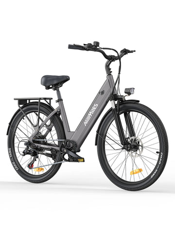 HillMiles MileCity 1 Bicicletta Elettrica Step-Through da 26 Pollici, E-Bike con Autonomia di 120 km, Motore da 250W, Batteria 36V 13Ah, 25 km/h, Cambio a 7 Velocità, Freni a Disco, Bici Elettrica per Pendolarismo Urbano, Sp