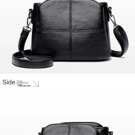 Women's Bags Retro Design Crossbody Bag Trend Quality PU Leather Bucket Shoulder Bags Small Handbags for Women PlatiNum