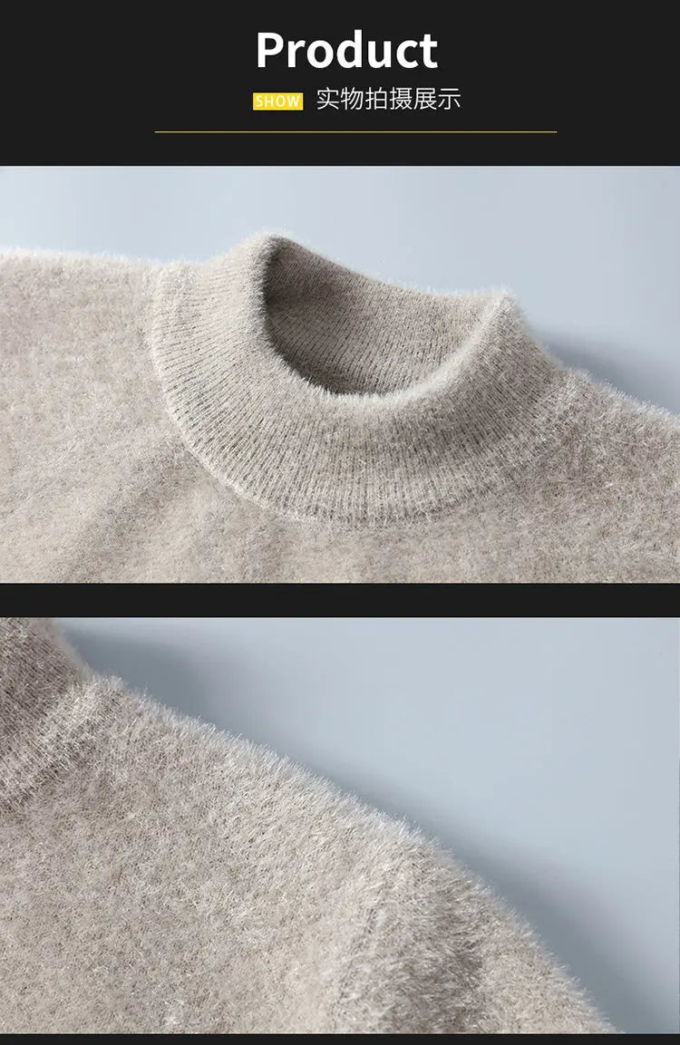 Winter new style Men's Sweater Long sleeve Letter Pattern Men Fashion Sweaters Thicken Warm Wool Pullovers Sweater