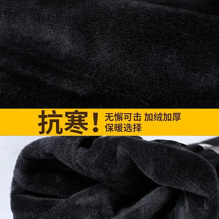 Men's Casual Wool Lined Thickened Hooded Set Fashionable Warm Sweatshirt Jacket Trendy Autumn Winter Men 2 Piece