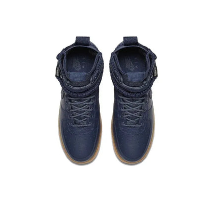 Nike Air Force 1 Skate Shoes Men's High-top Midnight Blue/Midnight Blue/Black 864024-400
