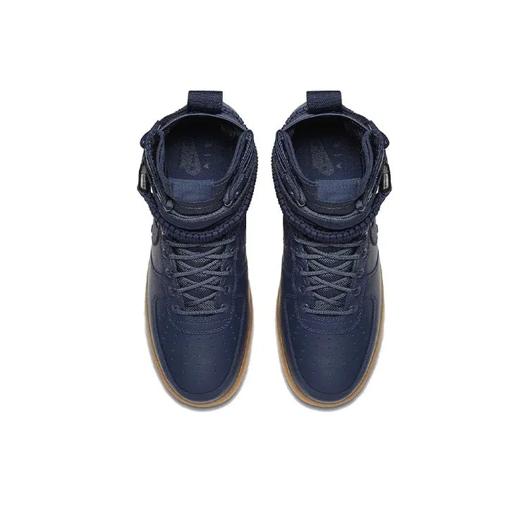 Nike Air Force 1 Skate Shoes Men's High-top Midnight Blue/Midnight Blue/Black 864024-400