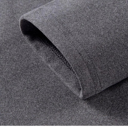 Thickened Double-sided Velvet Long Sleeve T-shirt Men's Underwear Solid Color Fleece-lined Heavyweight Crew Neck Base Shirt PlatiNum