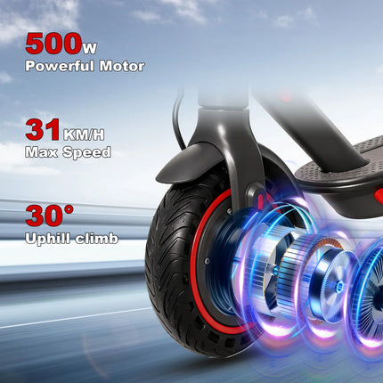 JUICEASE JB80 Scooter elettrico 500W Potenza di picco 35KM 31KM/H 36V10.5AH Batteria lunga Pneumatici da 8,5 pollici con Smart APP Pieghevole EScooter
