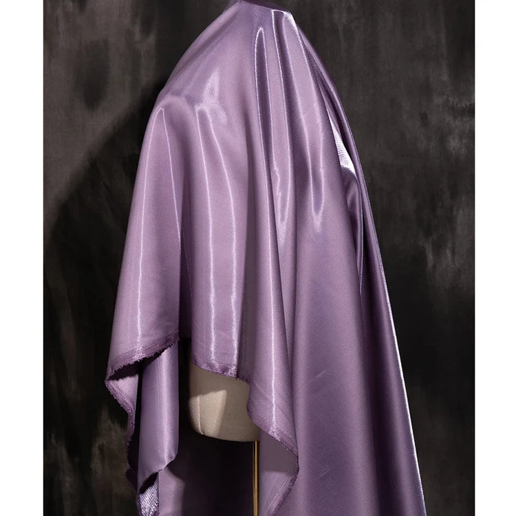 Tessuto Satinato Liquido Lucido di Lusso Riflettente Effetto Galassia per Abiti da Sposa e Design di Abiti alla Moda