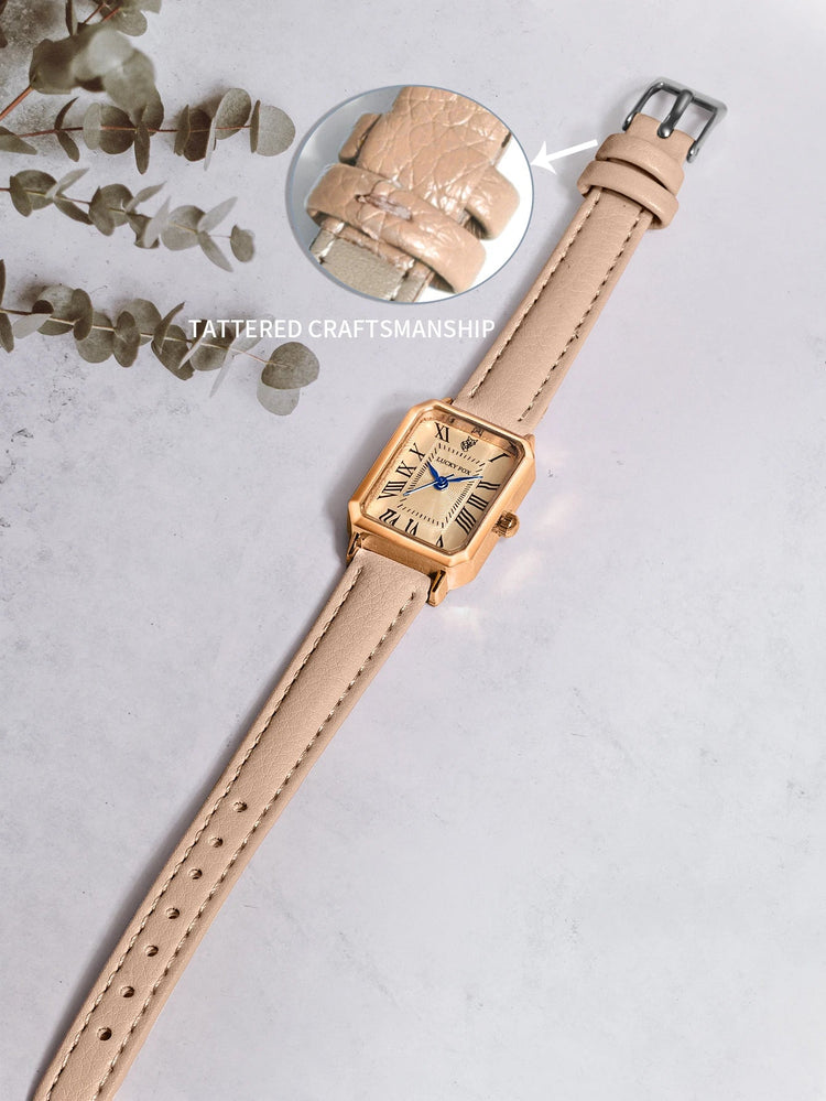 LUCKY FOX 2 pezzi confezione regalo di lusso leggera set braccialetto orologio orologio al quarzo quadrato da donna semplice e alla moda regalo del festival Reloj platinumshop