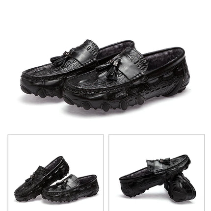 Mocassini da uomo di marca di lusso 2023 scarpe Casual in vera pelle mocassini con motivo a coccodrillo scarpe da uomo Plus Size 38-47 scarpe da guida