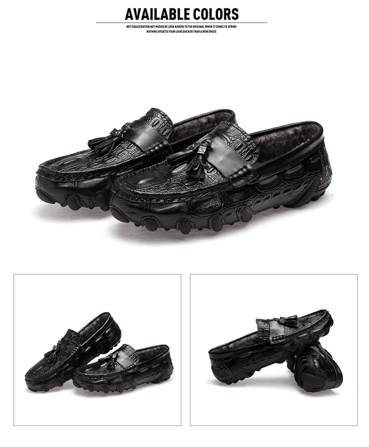 Mocassini da uomo di marca di lusso 2023 scarpe Casual in vera pelle mocassini con motivo a coccodrillo scarpe da uomo Plus Size 38-47 scarpe da guida