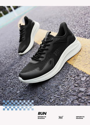 361 Degrees Men Running Shoes Wear-resistant Comfortable Soft Supportive Jogging Lightweight Breathable Male Sneakers 672422252 PlatiNum