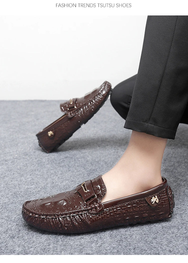 Scarpe Italiane Formali da Uomo, Mocassini in Pelle Fatti a Mano, Scarpe Casual Eleganti Slip-on, Comode Calzature di Lusso per Uomo