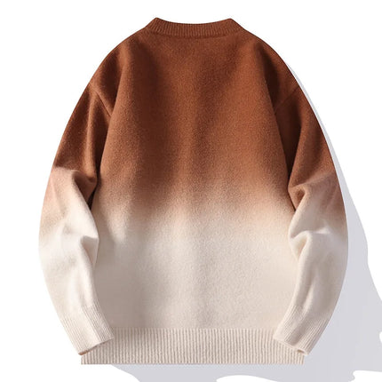 Legible Autumn and Winter Casual Sweater Men Loose Knitted Cardigan Male Round Neck Collar Sweatercoats Man
