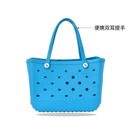 Fashionable Beach Bag, Waterproof Rubber Basket, Large Capacity Summer Shoulder Bag, Travel Bag for Women, Shopping Bags