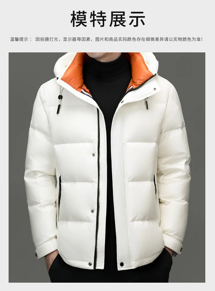 New arrival winter jacket 90% white duck down jackets men,mens thicken warm parkas winter down coat,autumn hooded parkas men