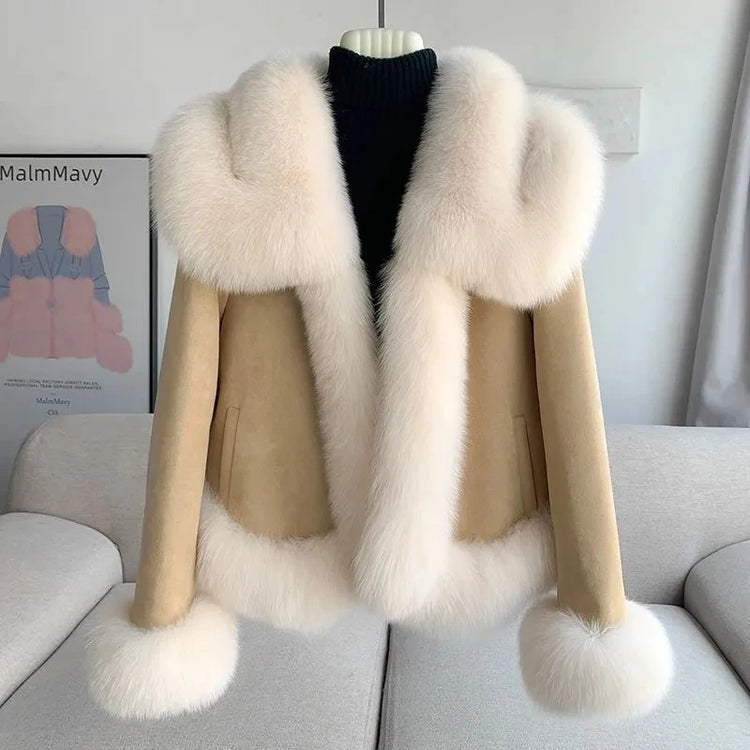 2026 Winter New Faux Fur Jacket Women's Overcoat Fashion Loose Thickened Warm Parker Coat Women's Down Jacket Outwear Casaco