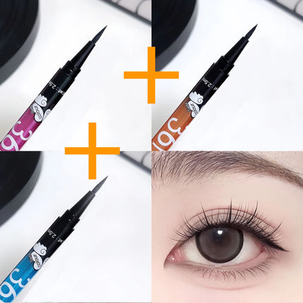 0.01mm Ultra Fine Liquid Eyeliner Pen Waterproof SmudgeProof Fast Drying Eyeliner Cotton Tip Long Lasting Black Eye Liner Makeup