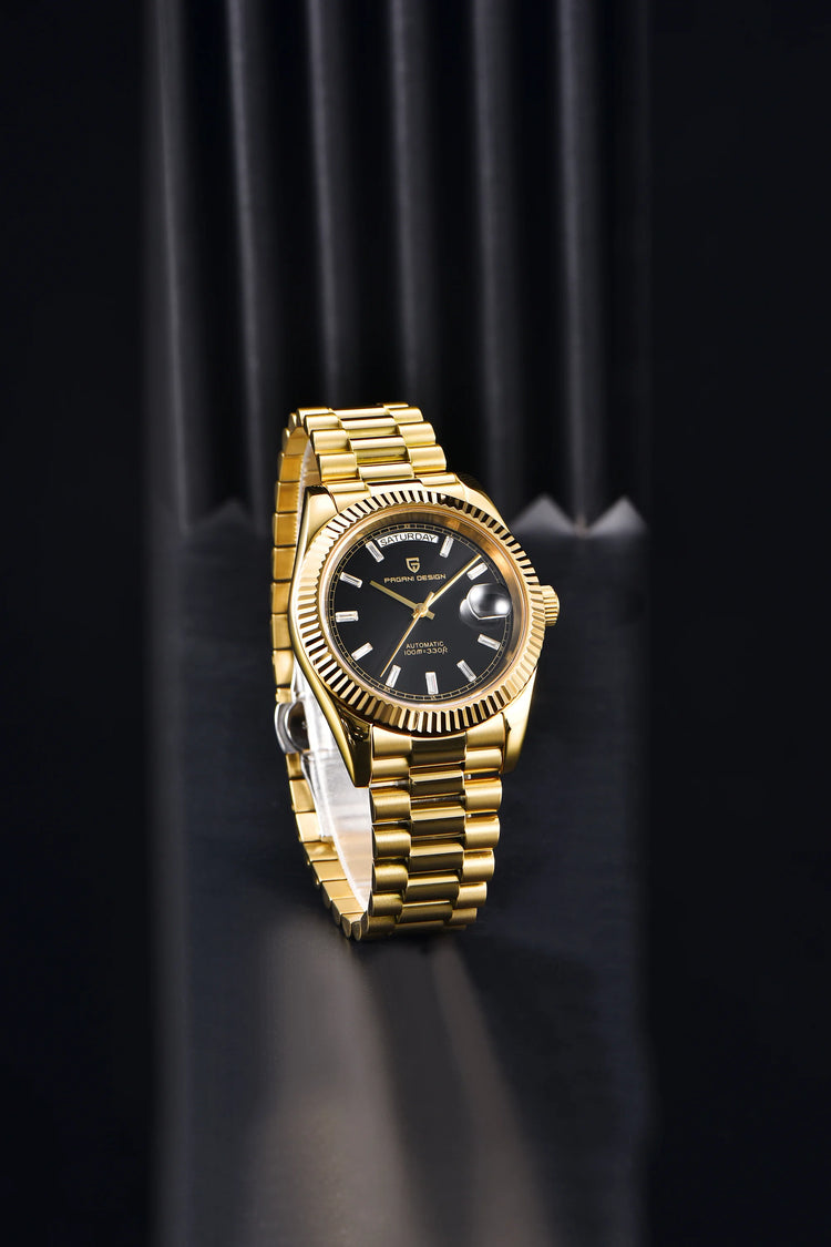 PAGANI DESIGN Nuovo Orologio da Uomo 40mm con Calendario Settimanale, Acciaio Inossidabile, Impermeabile 100M, Vetro Zaffiro AR, Movimento Giapponese di Lusso
