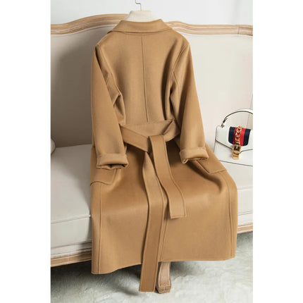 New Arrival Fashion Autumn and Winter Double-sided Cashmere Coat Slim Fit and Slimming, Wool Woolen Coat Trend Size S M L XL 2XL