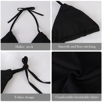 Moda tinta unita Sexy perizoma perizoma Backless Split costume da bagno costume da bagno brasiliano costumi da bagno Bikini Set platinumshop