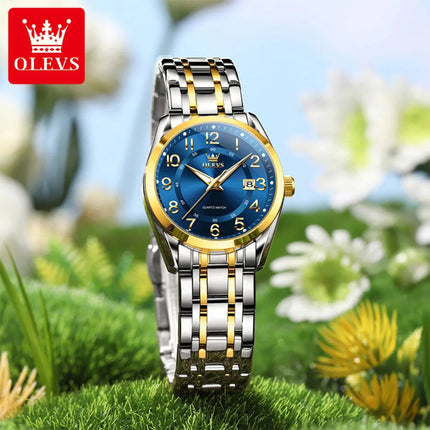 OLEVS 3666 Orologi da Donna Originali al Quarzo Impermeabili Luminosi Regalo per Donna Cronografo con Data Reloj Mujer platinumshop