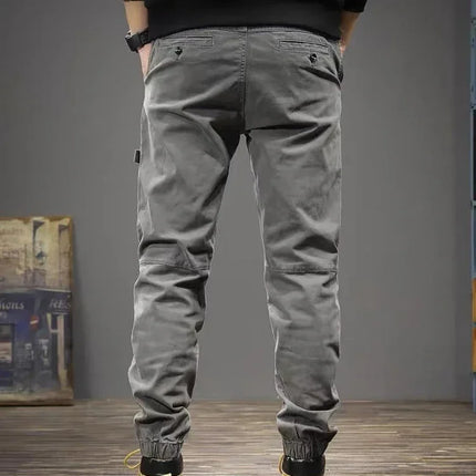 Grey Men's Cargo Pants Multipockets Black Male Trousers Multi Pocket Slim Techwear Harajuku Korean Style Cotton Nylon Y2k Luxury