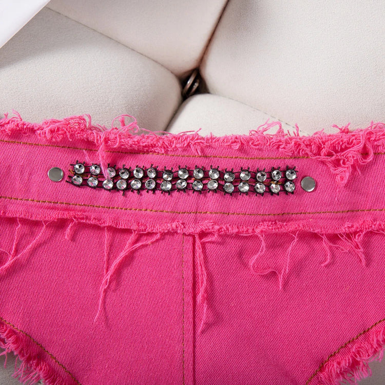 Womens Low Waist Denim Jeans Shorts Hottie Sexy Nightclub Mini Shorts Pants Jeans Slim Young Ladies White Pole Dance Hotpants PlatiNum