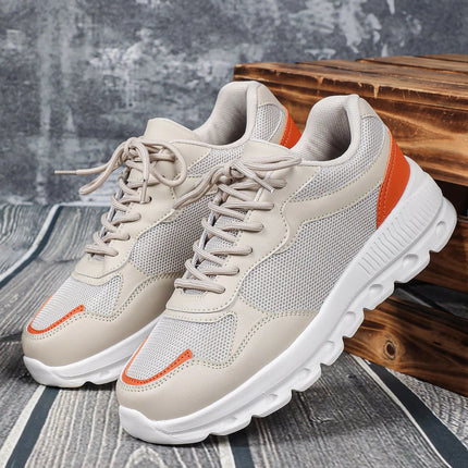 VEAMORS Unisex Mesh Running Shoes Lightweight Breathable Sports Sneakers Elastic Soft Sole Footwear for Walking Gym Fitness PlatiNum
