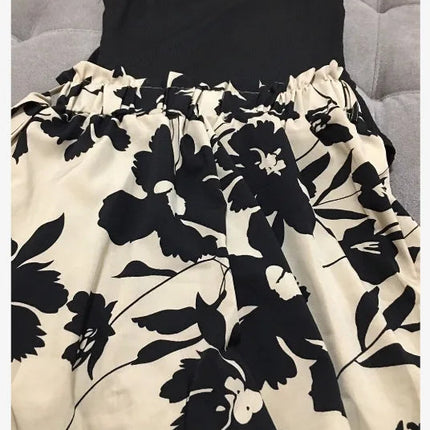 2025 Summer New Women's Floral Print Slim-Fit Casual Co-ord Set PlatiNum