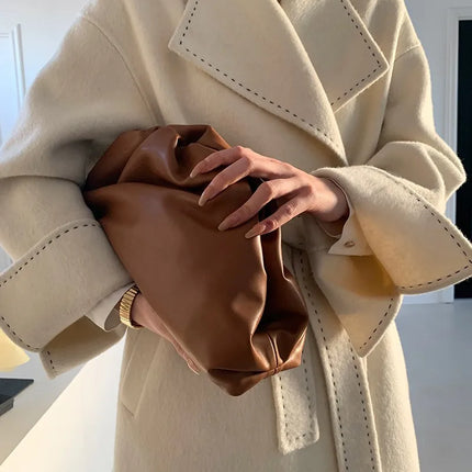 New Solid Korean Style Women Wool Coat Arch Needle Large Neck Versatile Fashion Texture Double Sided Trench Coats Female Winter