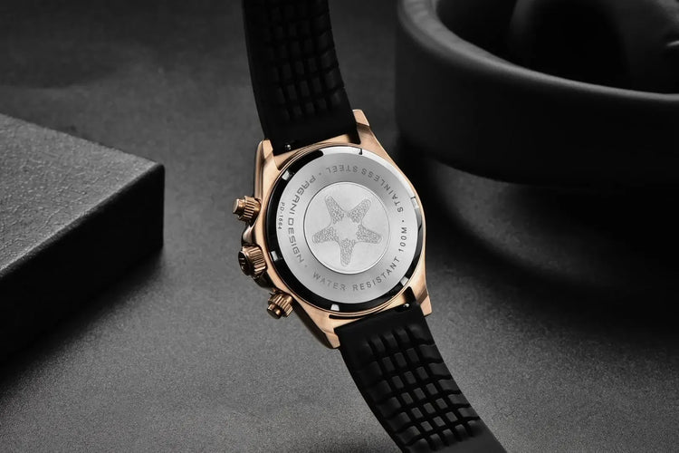 Nuovo Orologio da Uomo PAGANI DESIGN Cronografo di Lusso in Oro Rosa, Quadrante Blu Ghiaccio 40mm, Vetro Zaffiro, Impermeabile 100M, Cinturino in Gomma, Orologio Sportivo Maschile + CONFEZIONE REGALO