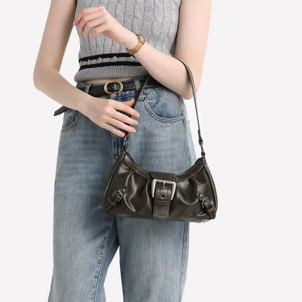 Nuova Borsa Sottospalla in Pelle da Donna, Borsa a Tracolla Trendy per Signore