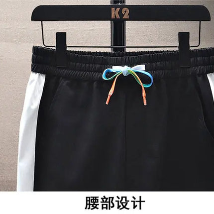 Spring Autumn Casual Men Sets Jacket + Pants Two Pieces Fashion Korean Trend Hooded Baseball Uniform Suit Man Outfit