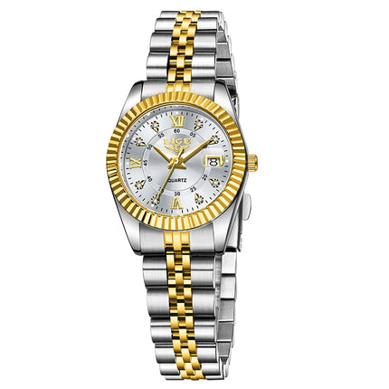 Orologio da Polso LIGE di Lusso con Strass per Donna, Cinturino in Acciaio Inossidabile, Movimento al Quarzo, Regalo, Reloj Mujer platinumshop