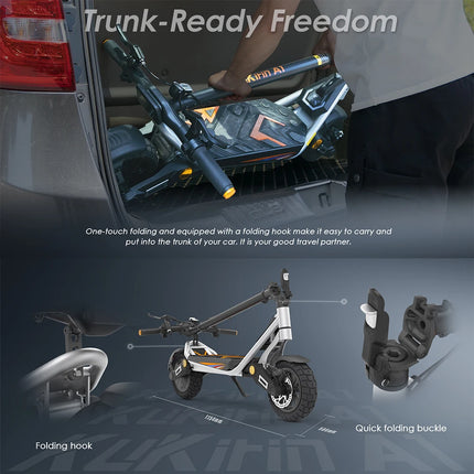 Monopattino Elettrico Pieghevole KuKirin A1, Motore 800W, Batteria 48V 13AH, Autonomia 45km, Scooter Elettrico per Tutti i Terreni