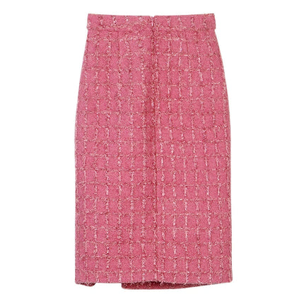 New fashionable and elegant socialite high-end temperament design and small fragrance style slim casual skirt PlatiNum