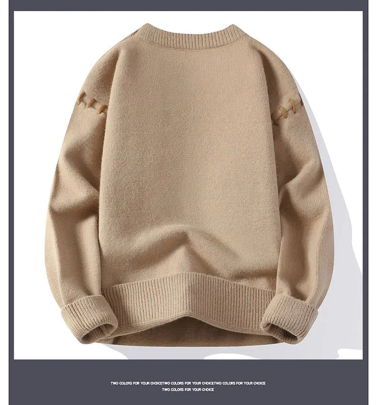 2025 Korean Style Men Women Sweater Knitted Trendy Youth Student Style Knitwear Top Casual Warm Crew Neck Knitted Pullover 4XL-M