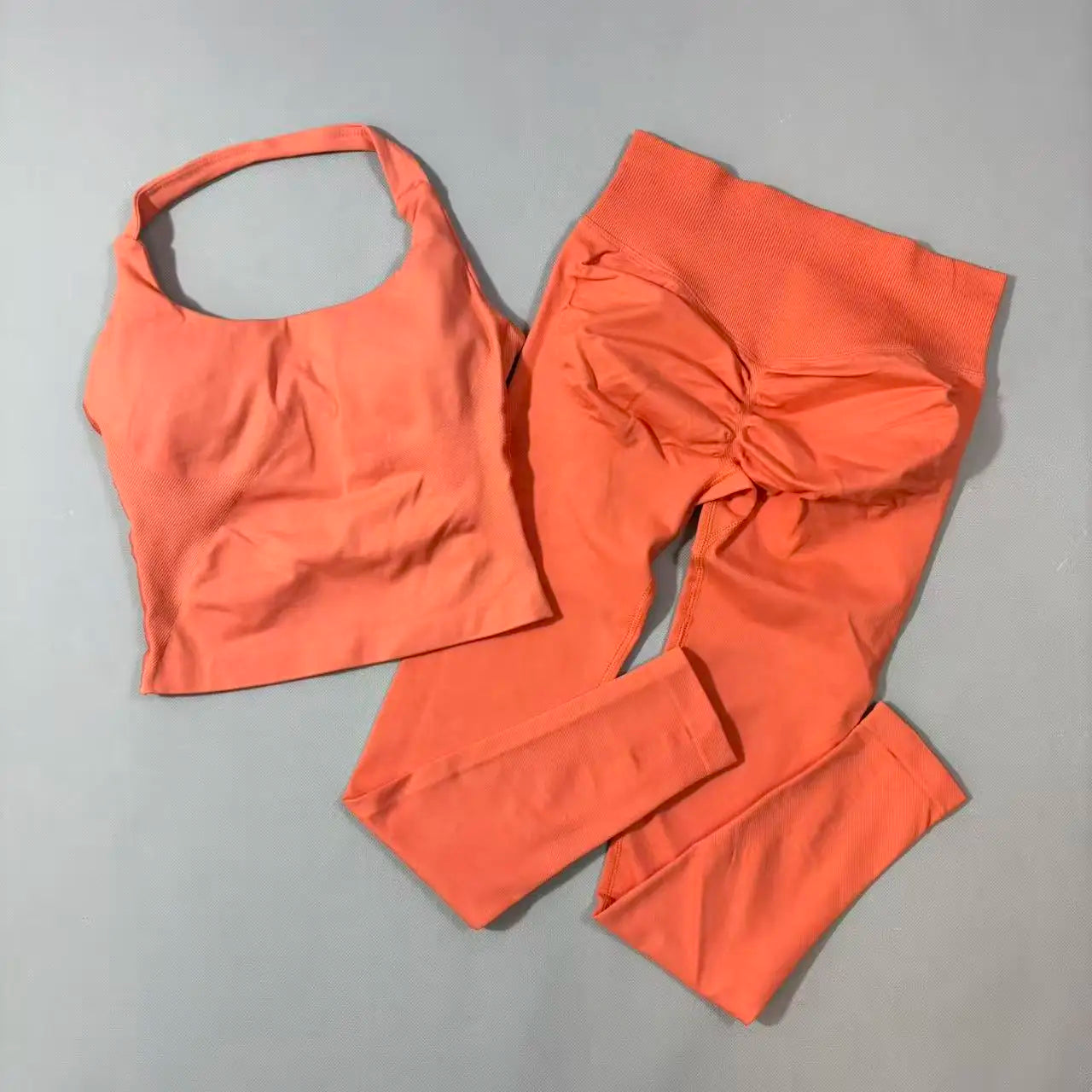 Yoga Gym Set 2 Piece Women Strappy Yoga Bra Top Workout Scrunch Shorts Sports Suit Fitness Clothes Seamless Yoga