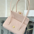 Borsa a Tracolla Minimalista in Pelle Nuda con Cinturino Lungo per Donna