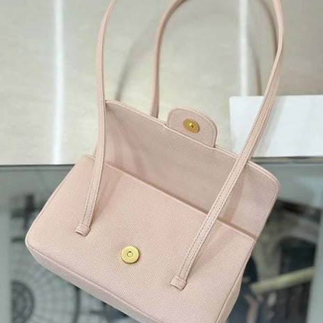 Borsa a Tracolla Minimalista in Pelle Nuda con Cinturino Lungo per Donna